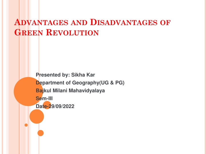 a dvantages and d isadvantages of g reen n.w