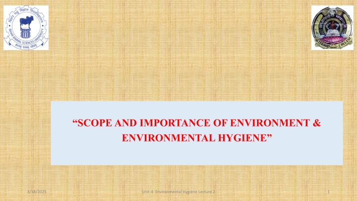 scope and importance of environment environmental n.w