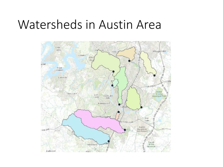 watersheds in austin area n.w