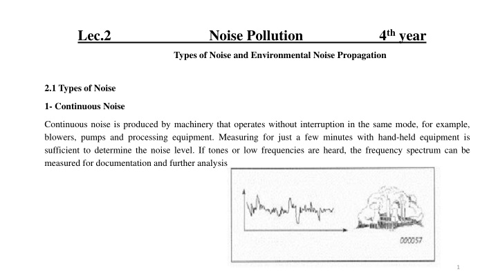 lec 2 noise pollution 4 th year n.w