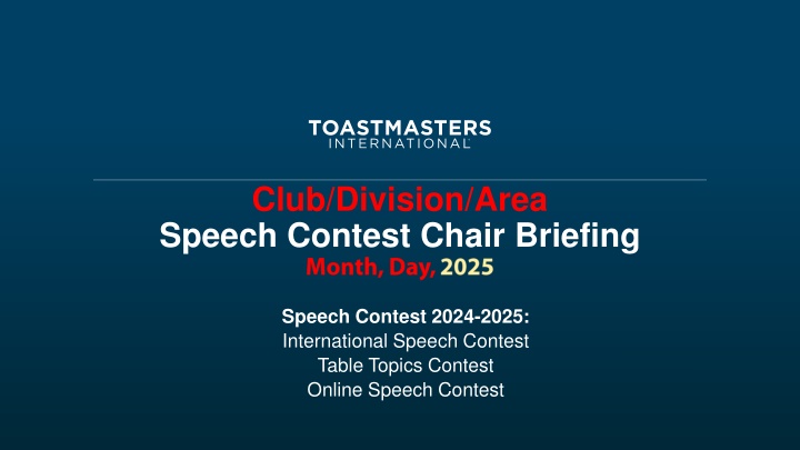 club division area speech contest chair briefing n.w