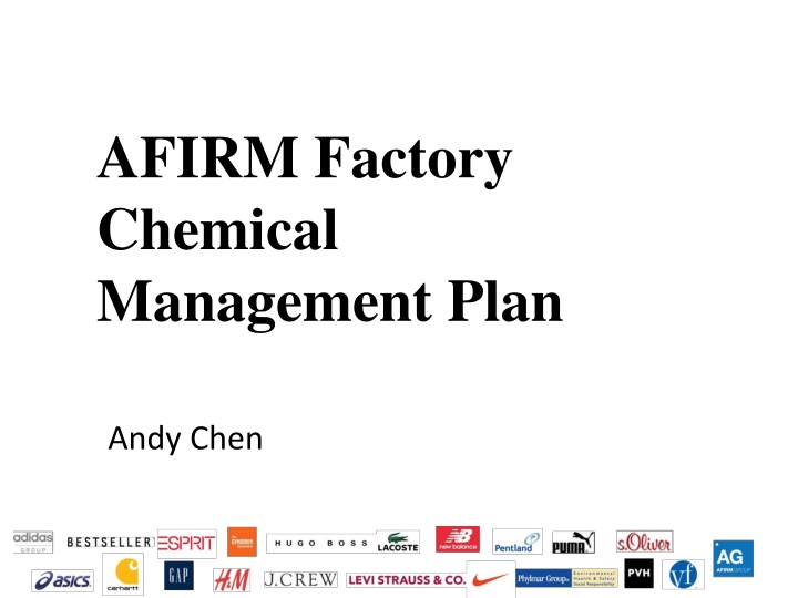 afirm factory chemical management plan n.w