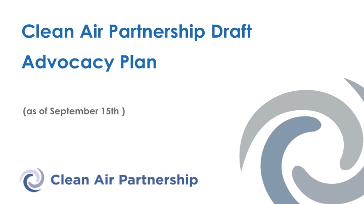 clean air partnership draft advocacy plan n.w