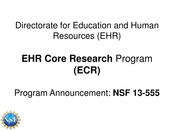 directorate for education and human resources ehr n.w