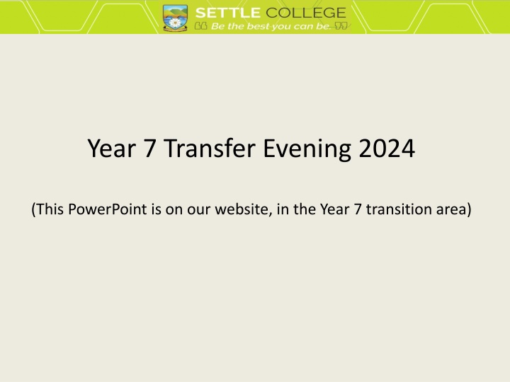 year 7 transfer evening 2024 n.w