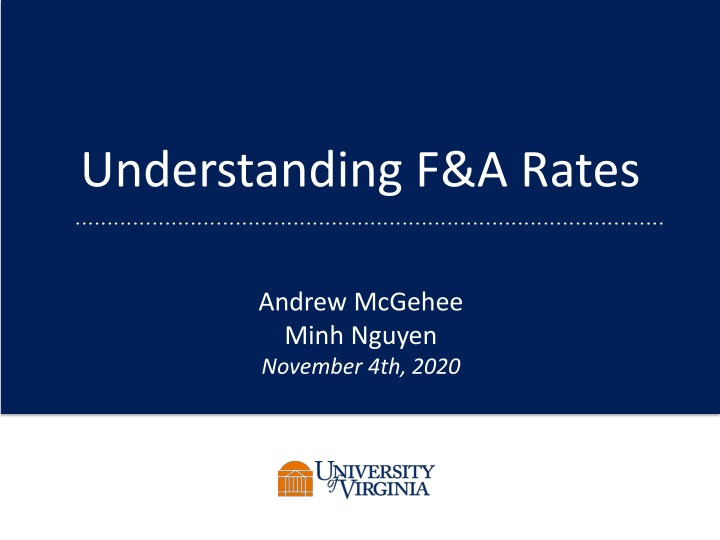 F&A Rates Overview