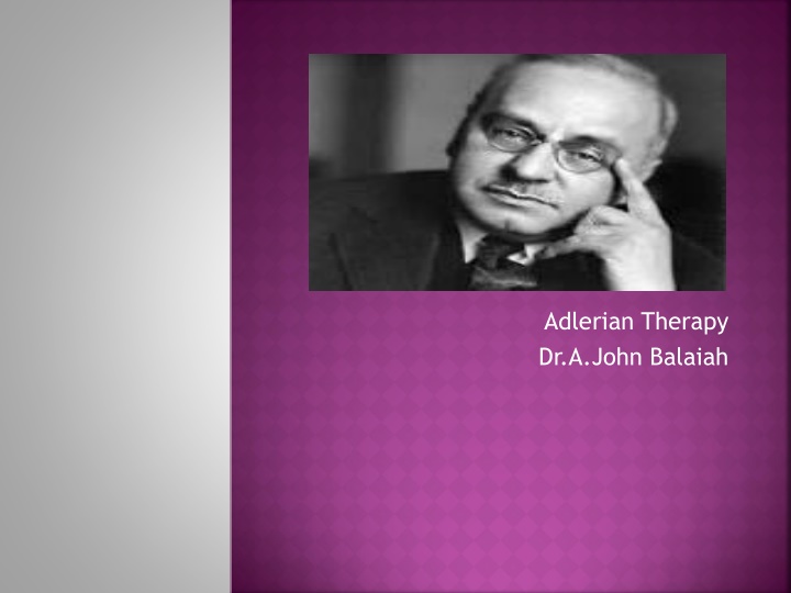adlerian therapy dr a john balaiah n.w