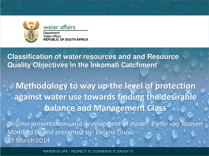 classification of water resources n.w