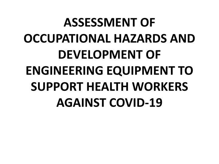 assessment of occupational hazards n.w