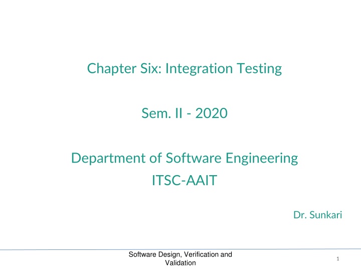 chapter six integration testing n.w