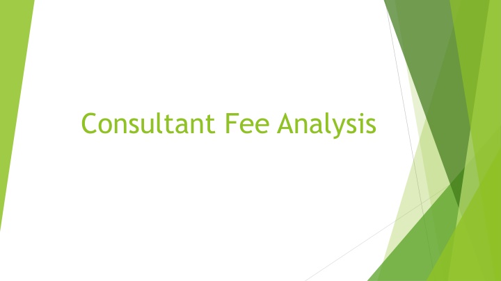 consultant fee analysis n.w