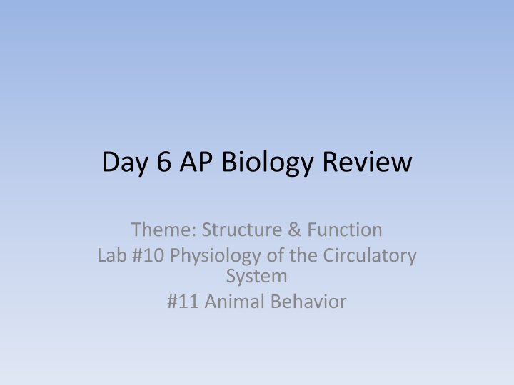 day 6 ap biology review n.w
