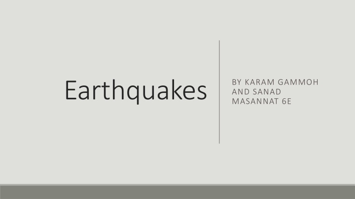 earthquakes n.w