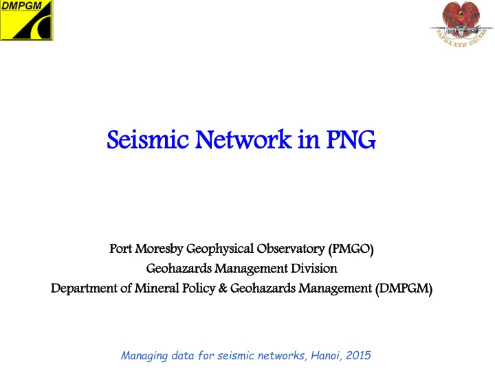 seismic network in png n.w