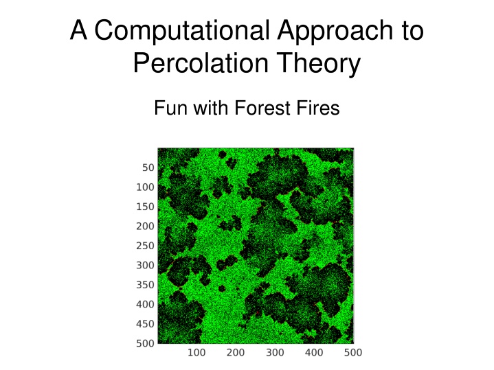 a computational approach to percolation theory n.w