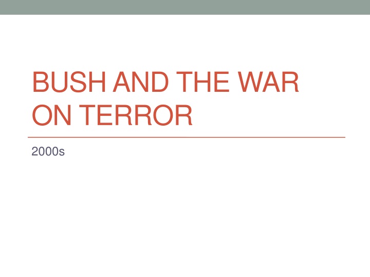 bush and the war on terror n.w