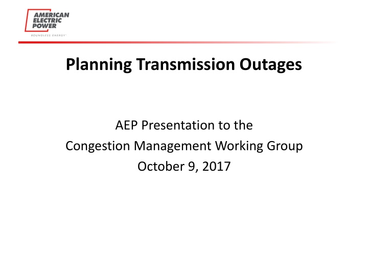 planning transmission outages n.w