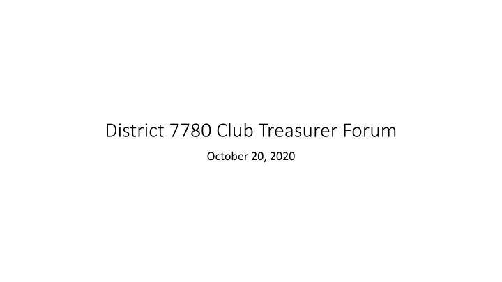 district 7780 club treasurer forum n.w