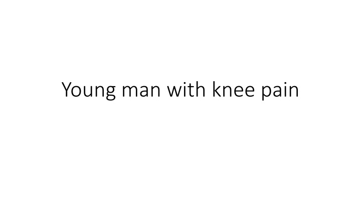 young man with knee pain n.w