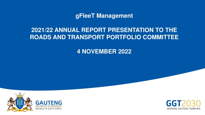 gFleeT Management 2021/22 Annual Report Presentation
