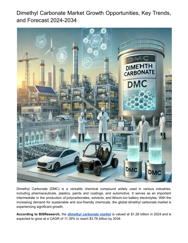 dimethyl carbonate market growth opportunities n.w