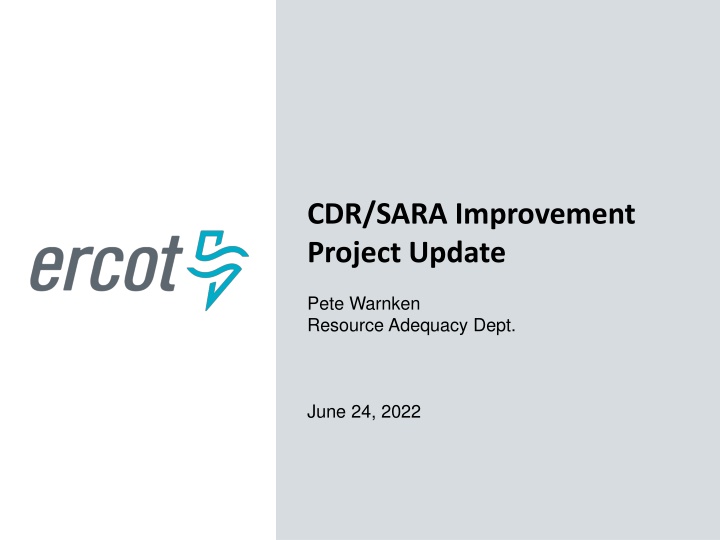 cdr sara improvement project update n.w