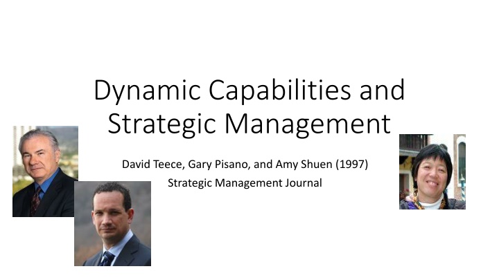 dynamic capabilities and strategic management n.w