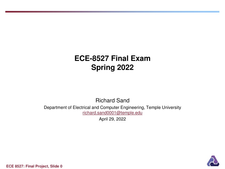 ece 8527 final exam spring 2022 n.w