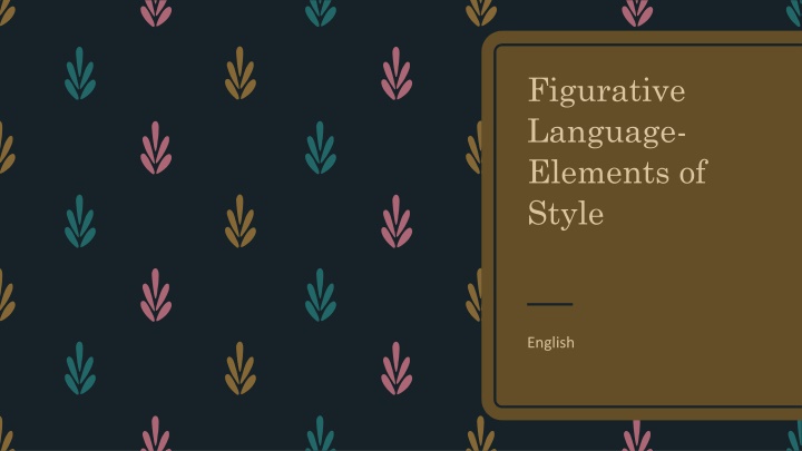 figurative language elements of style n.w