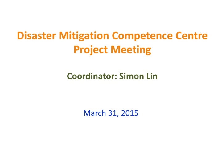 disaster mitigation competence centre project n.w