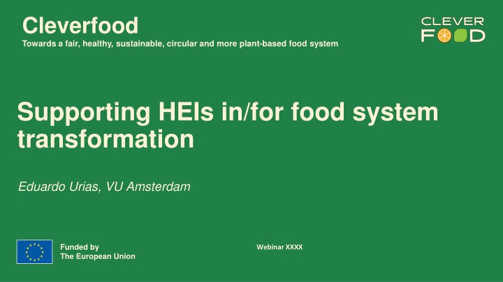 cleverfood towards a fair healthy sustainable n.w