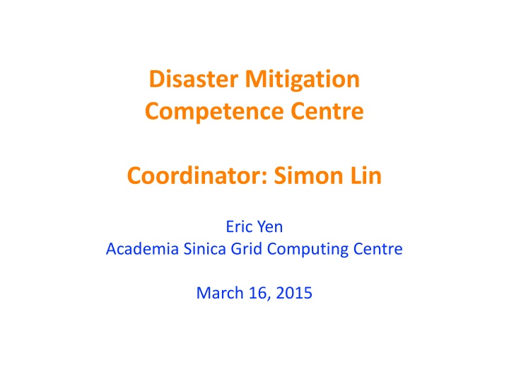 disaster mitigation competence centre n.w