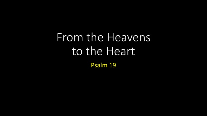 from the heavens to the heart n.w