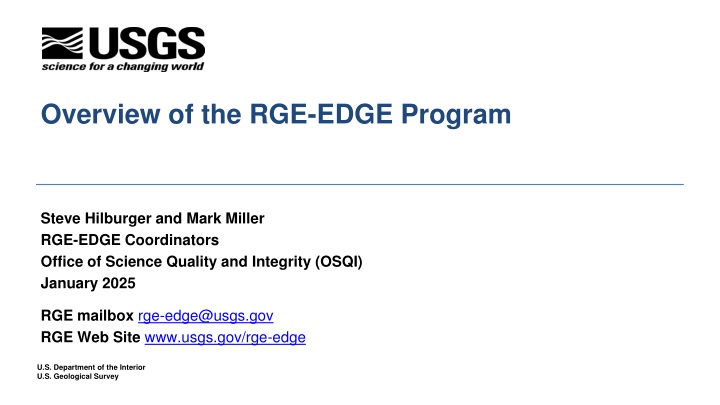 overview of the rge edge program n.w
