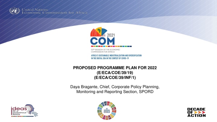 proposed programme plan for 2022 n.w