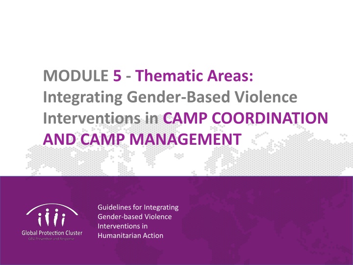 module 5 thematic areas integrating gender based n.w