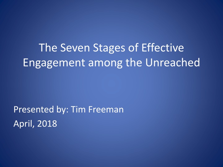 the seven stages of effective engagement among n.w