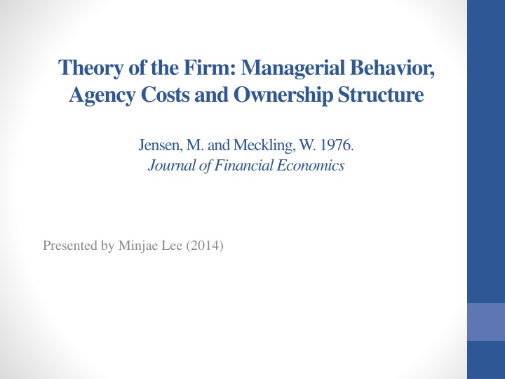 theory of the firm managerial behavior agency n.w