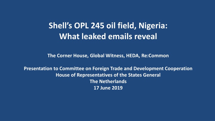 shell s opl 245 oil field nigeria what leaked n.w