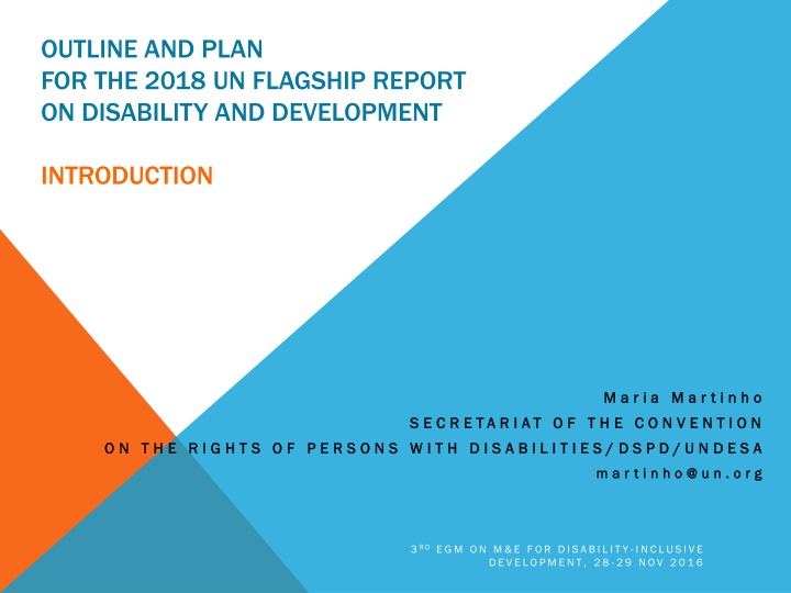 outline and plan for the 2018 un flagship report n.w