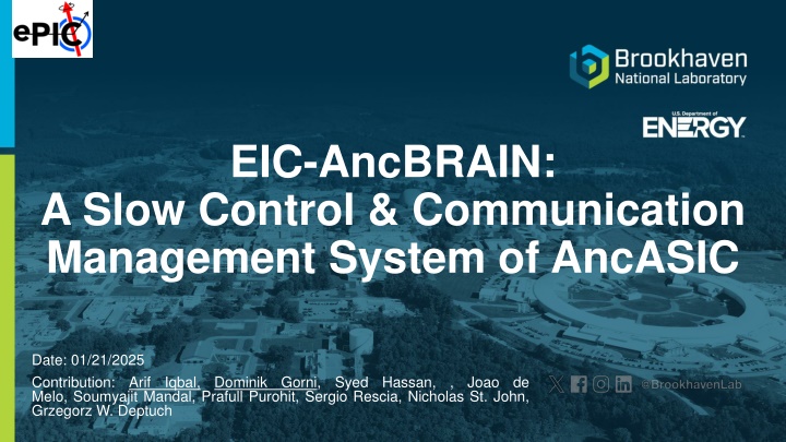 EIC-AncBRAIN: Slow Control & Communication Management System