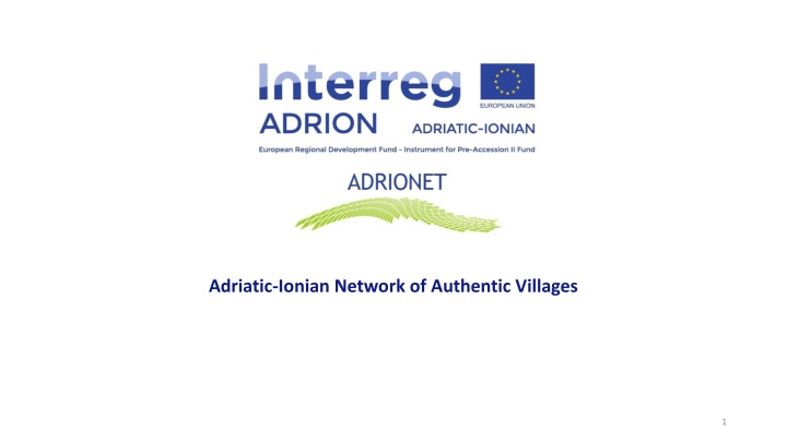 adriatic ionian network of authentic villages n.w