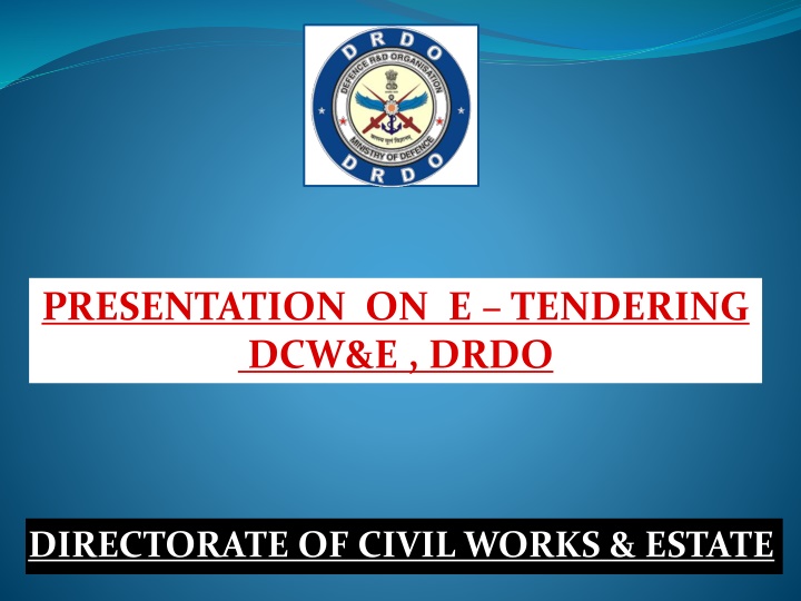 presentation on e tendering dcw e drdo n.w