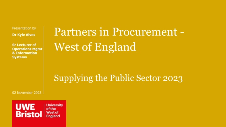 partners in procurement west of england n.w