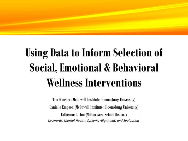 using data to inform selection of social n.w