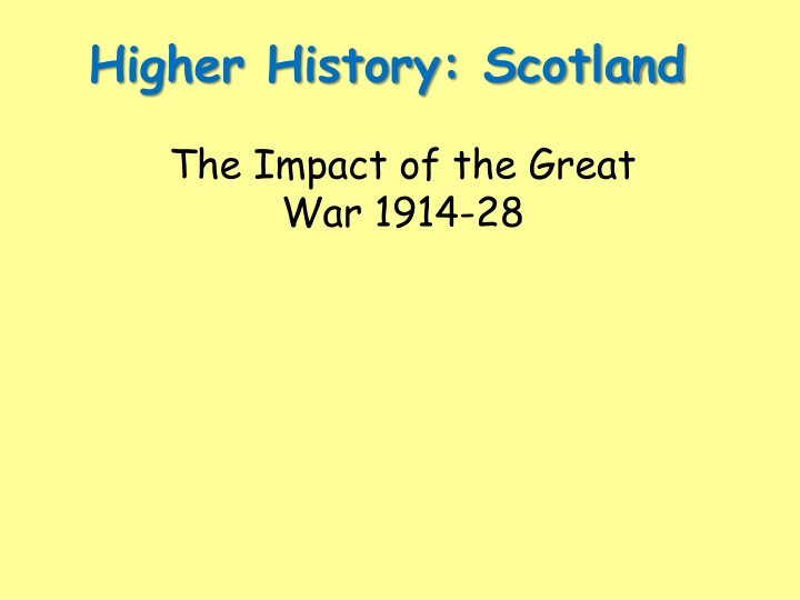 higher history scotland n.w