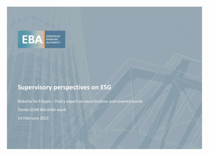 supervisory perspectives on esg n.w