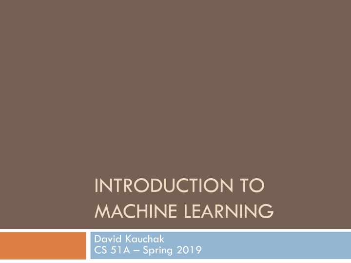 introduction to machine learning n.w