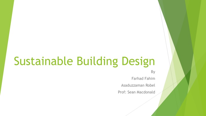 sustainable building design n.w