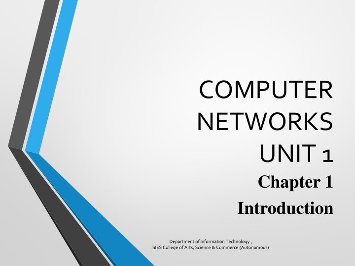 computer networks unit 1 chapter 1 introduction n.w